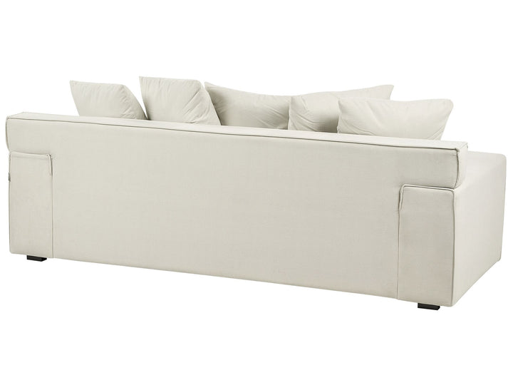 Viskan 3 Seater Velvet Sofa Off-White