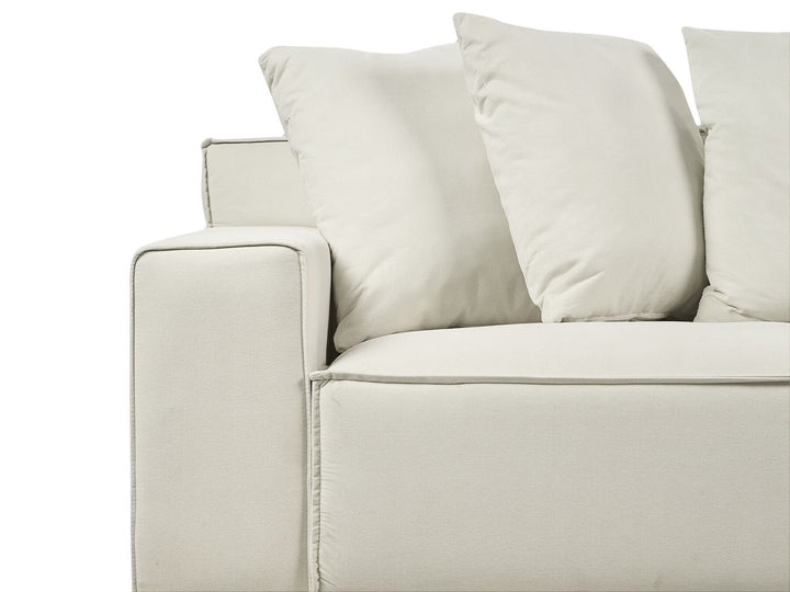 Viskan 3 Seater Velvet Sofa Off-White