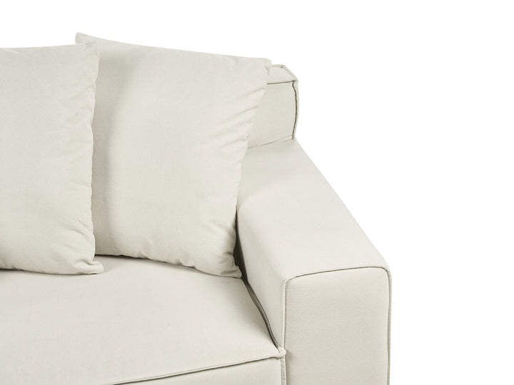 Viskan 3 Seater Velvet Sofa Off-White