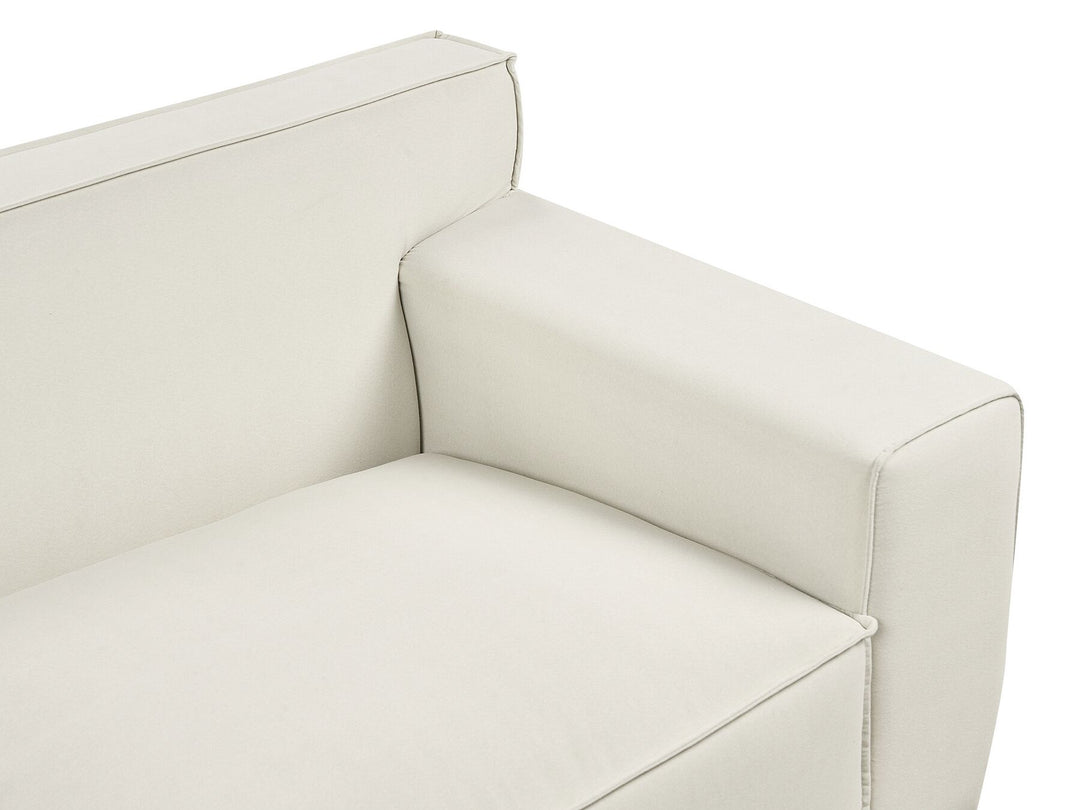 Viskan 3 Seater Velvet Sofa Off-White