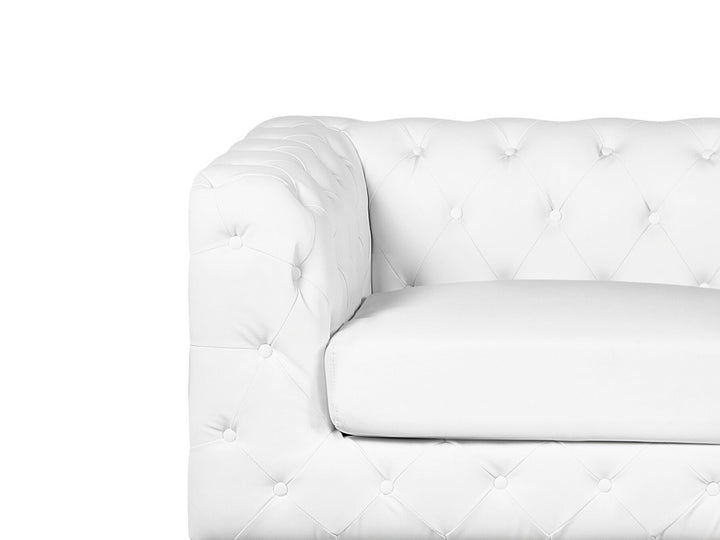 Vissland 2 Seater Faux Leather Sofa White