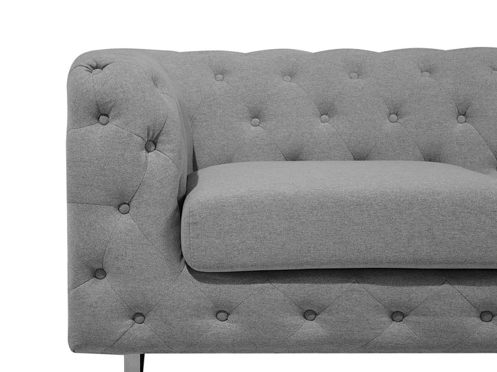 Vissland 3 Seater Fabric Sofa Grey