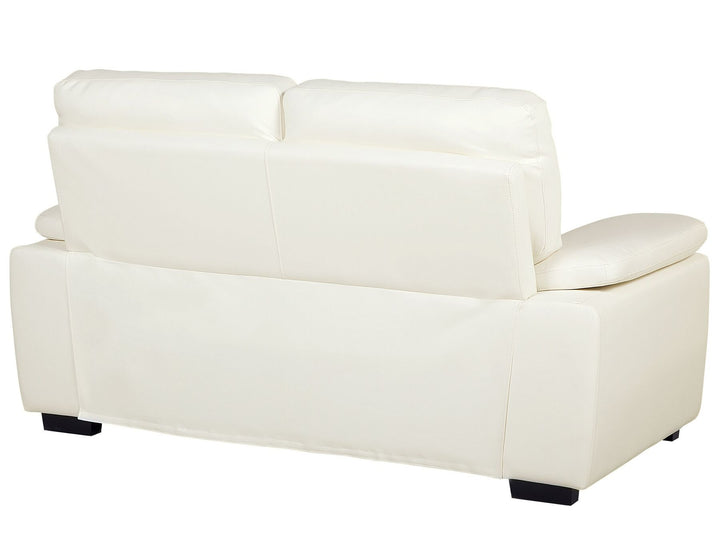 Vogar 2 Seater Faux Leather Sofa Cream