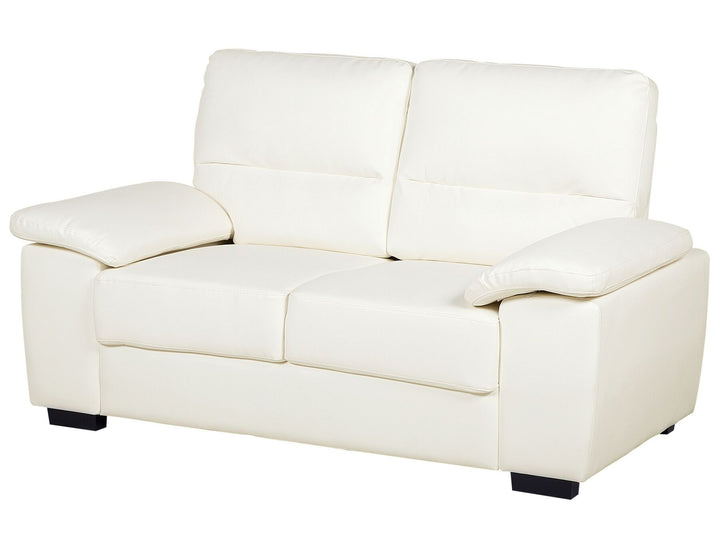 Vogar 2 Seater Faux Leather Sofa Cream