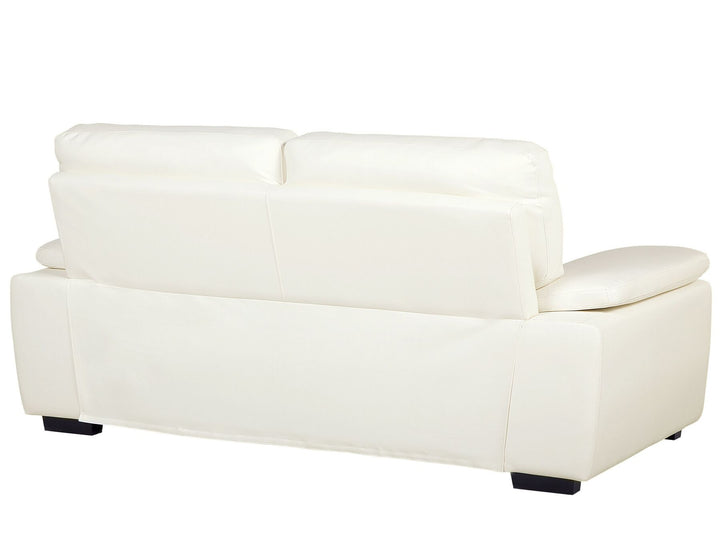 Vogar 3 Seater Faux Leather Sofa Cream