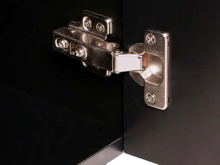 2 Door Sideboard Natural Ash Wood Black Berowalt