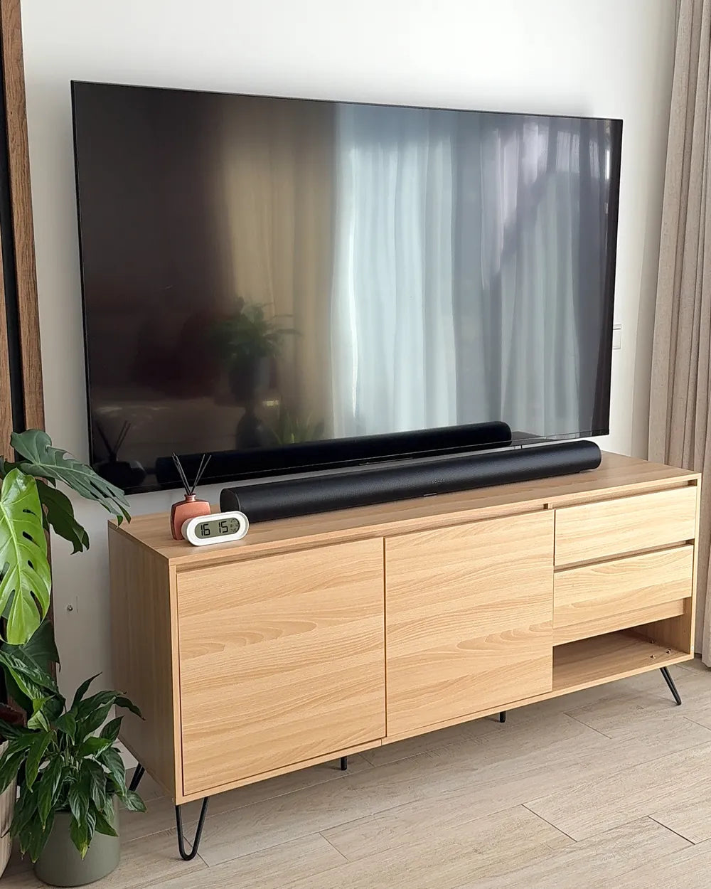 2 Door Sideboard Light Brown Carmel