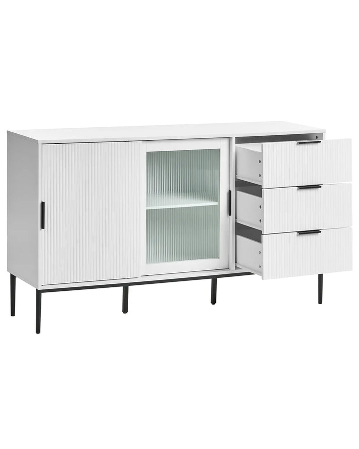 Glass Display Sideboard White Voight