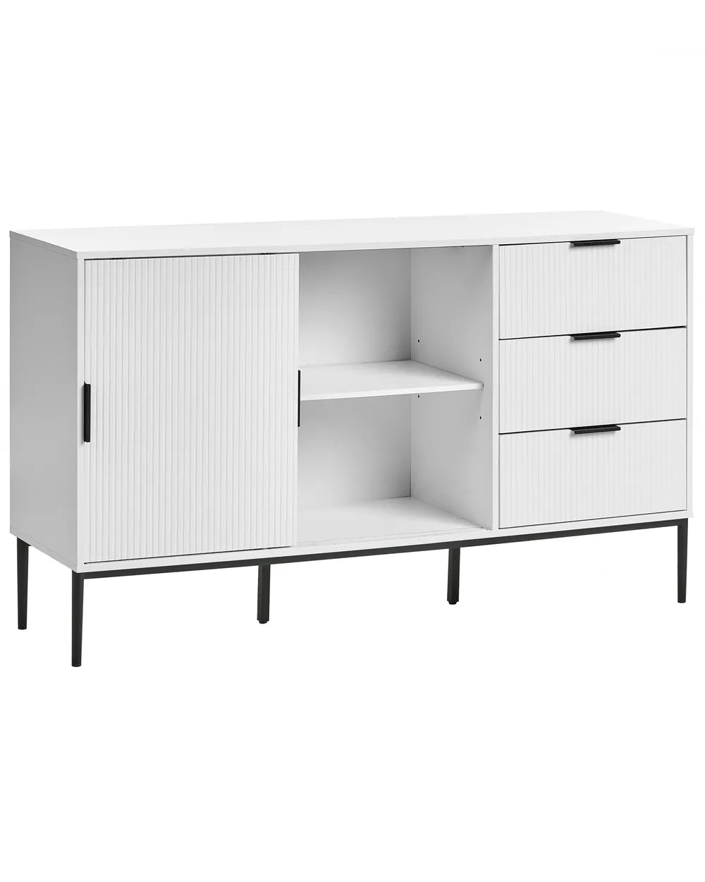 Glass Display Sideboard White Voight