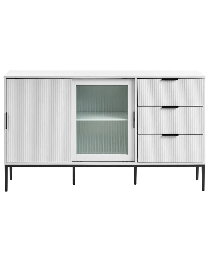Glass Display Sideboard White Voight