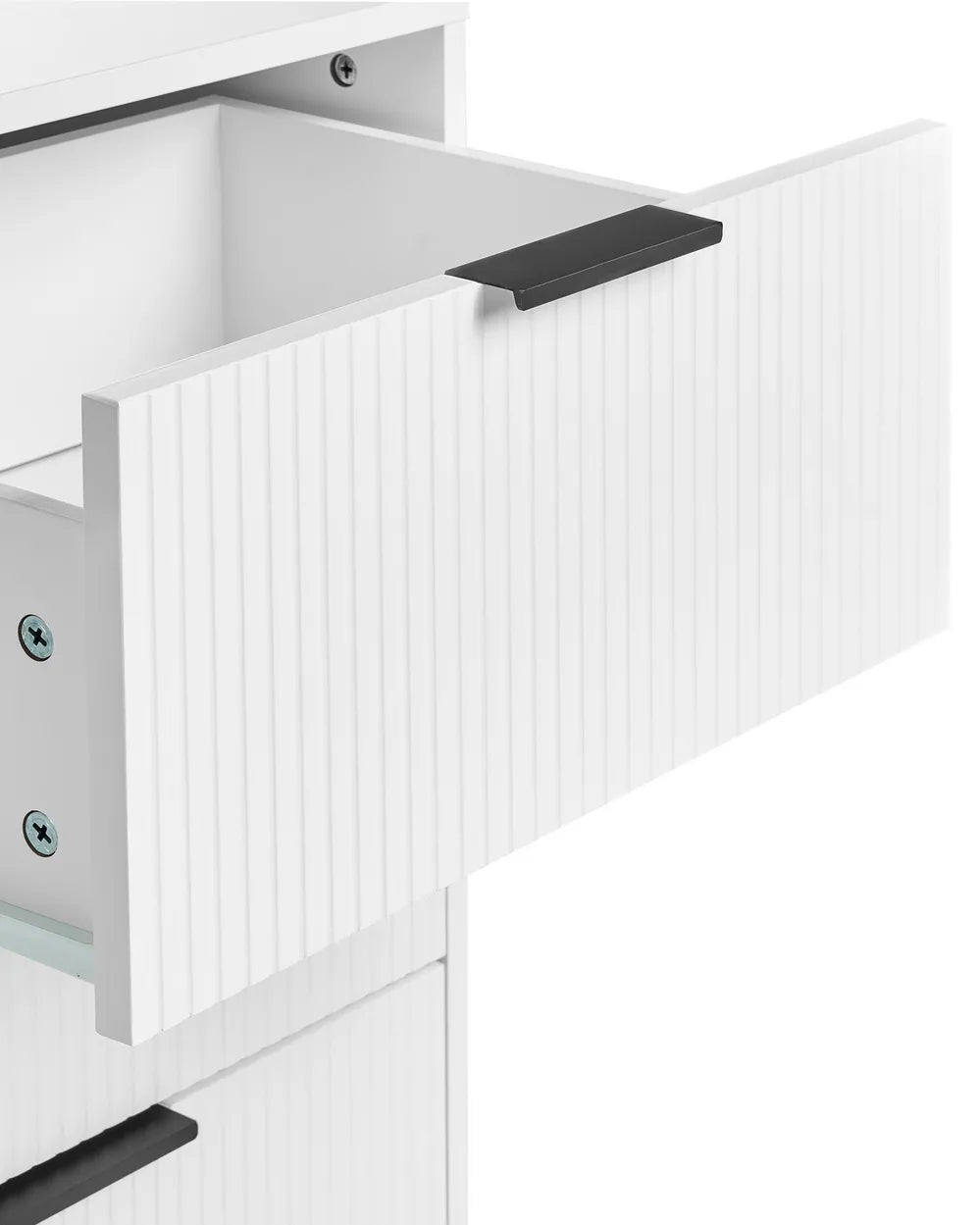 Glass Display Sideboard White Voight