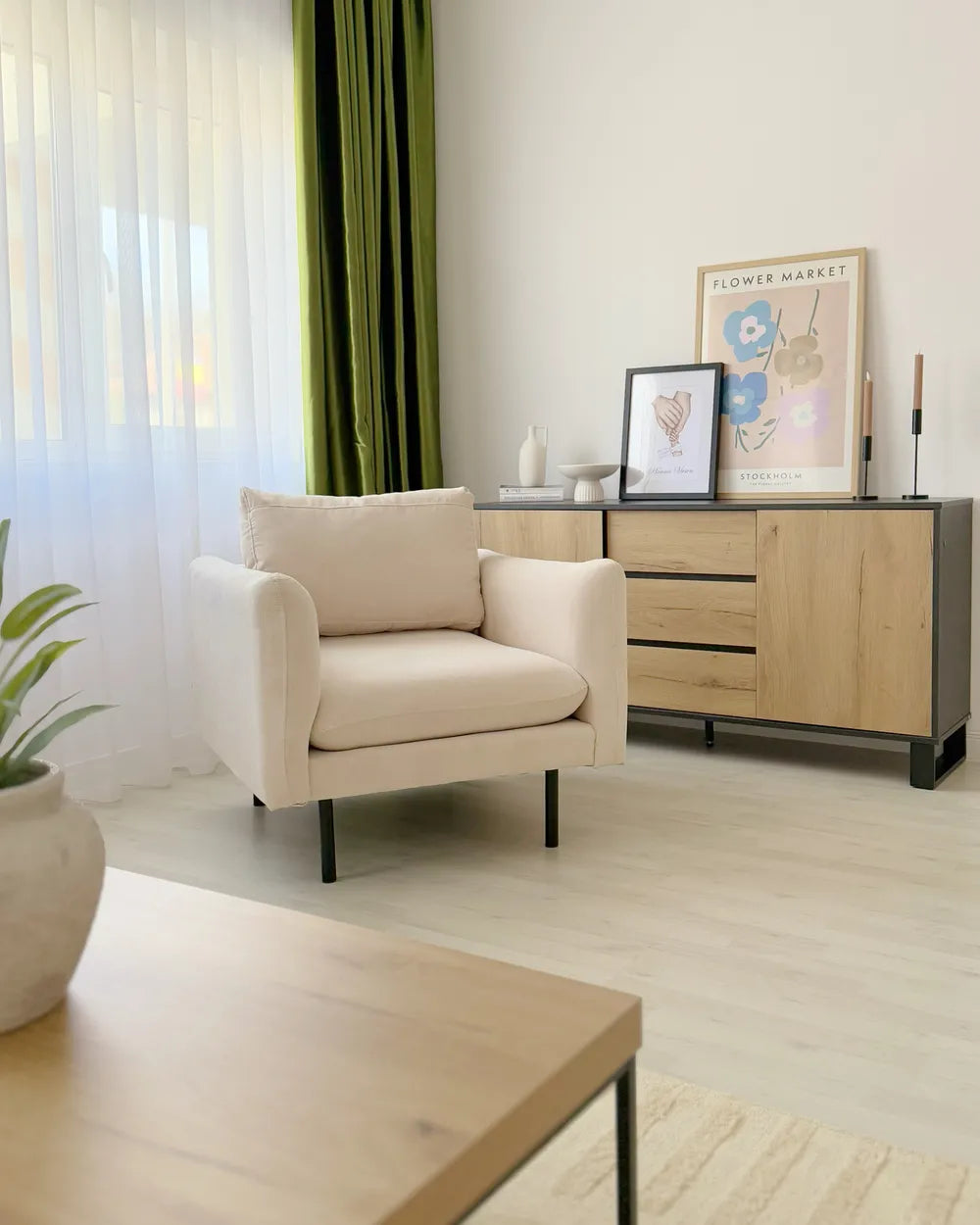 2 Door Sideboard Brown/ Black Ilesha