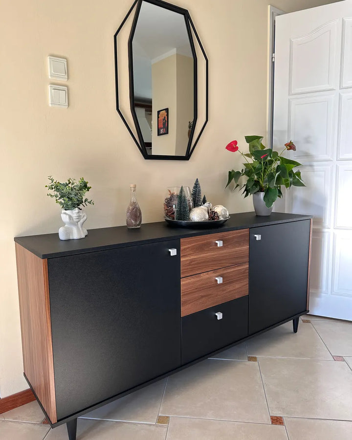 2 Door Sideboard Black Fortville