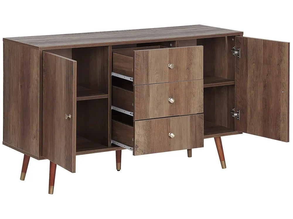 2 Door Sideboard Dark Brown Truby