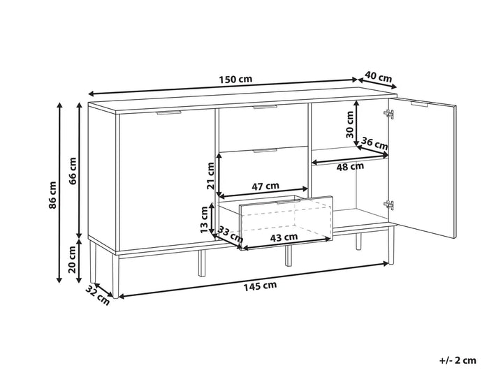 2 Door Sideboard White Lysiane
