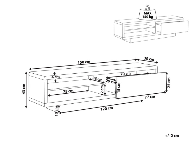 TV Stand White Arvol