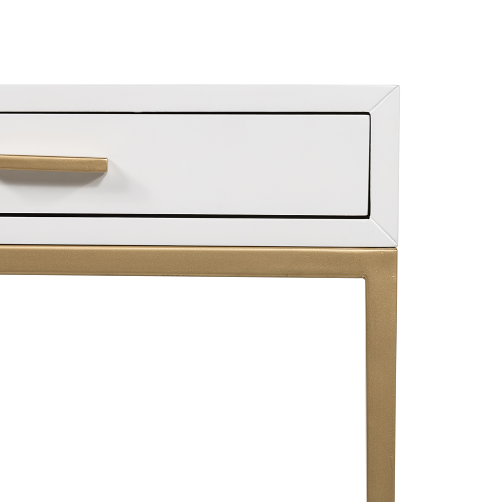 D.I. Designs Berkeley White Bedside Table | 1 Drawer