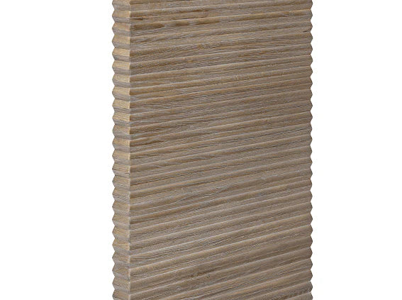 D.I. Designs Wickham Natural Oak Wood Ribbed Console Table