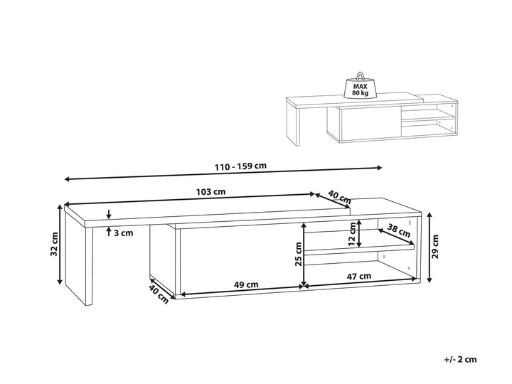 TV Stand White Giordano
