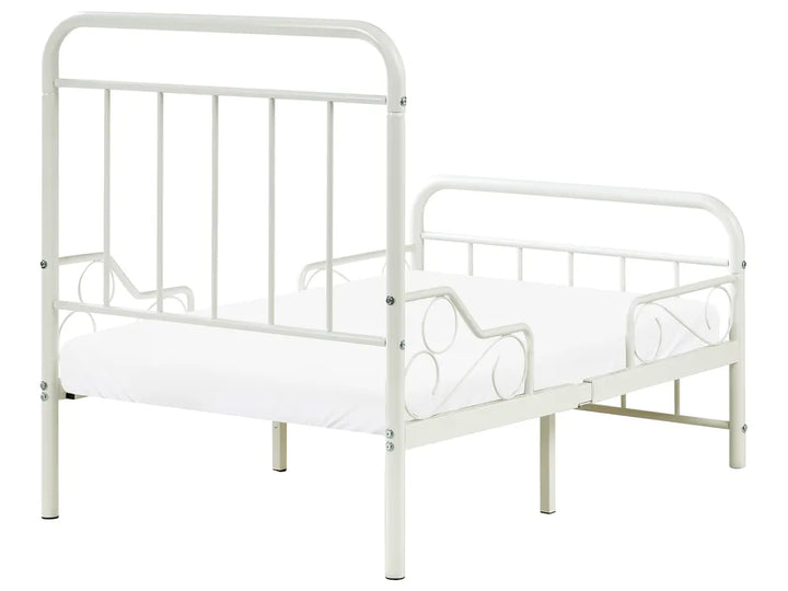 Extendable Kids Bed Metal 90 x 200 cm (EU Single) Off-White Isamari