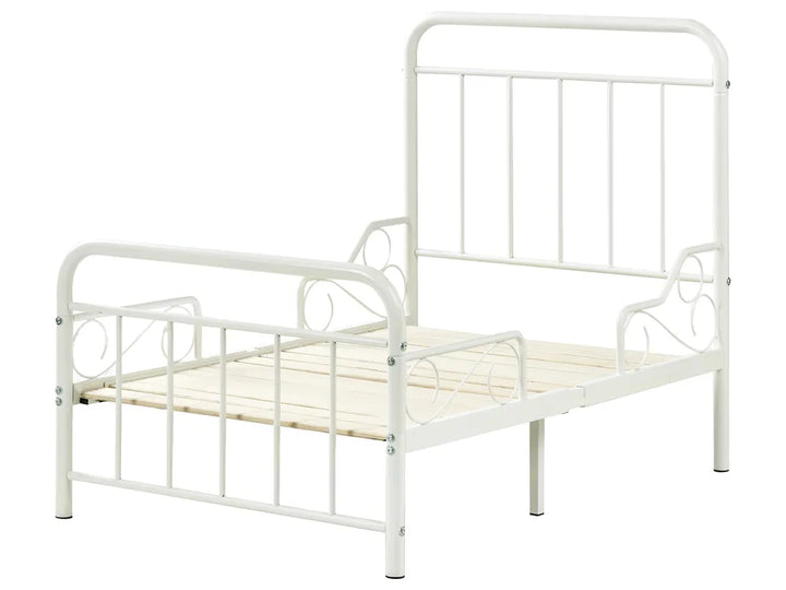 Extendable Kids Bed Metal 90 x 200 cm (EU Single) Off-White Isamari
