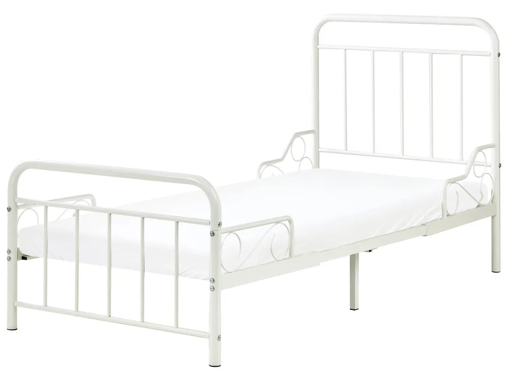 Extendable Kids Bed Metal 90 x 200 cm (EU Single) Off-White Isamari