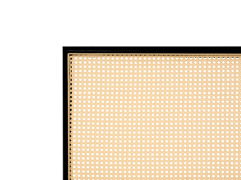 Bed PE Rattan 140 x 200 cm (EU Double) Black Carrold