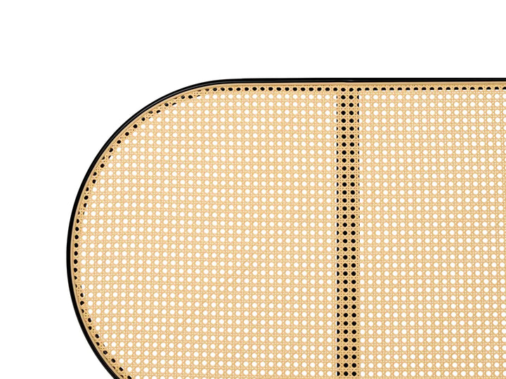 Bed PE Rattan 180 x 200 cm (EU Super King) Black Kathrene