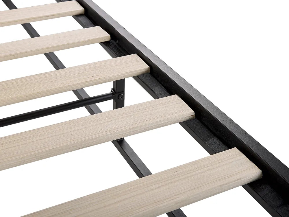 Bed Metal 180 x 200 cm (EU Super King) Black Amylia