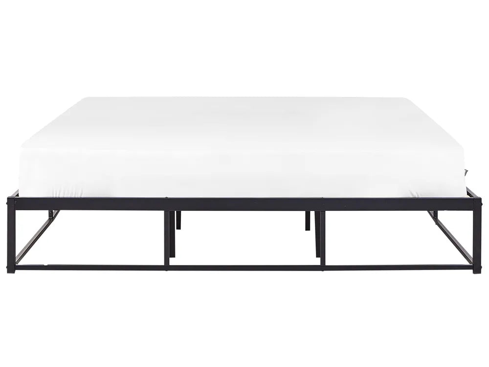 Black metal EU super king bed