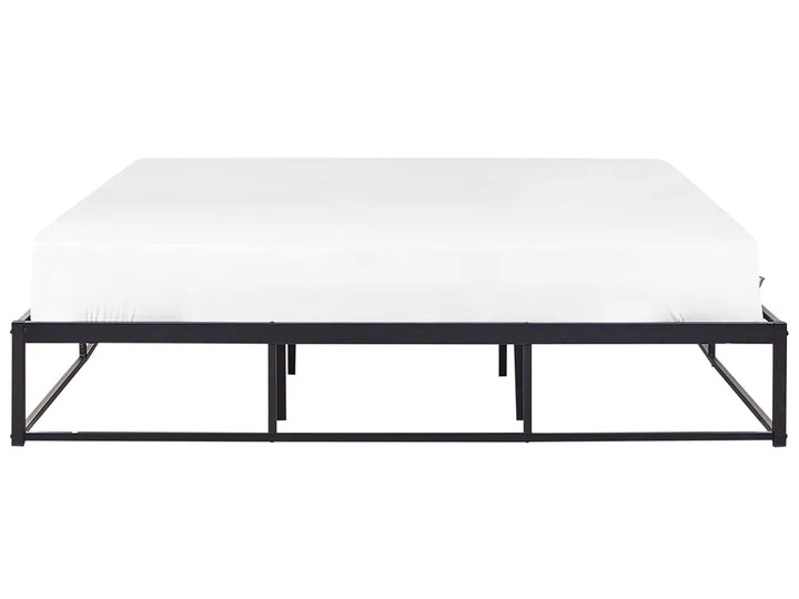 Black metal EU super king bed