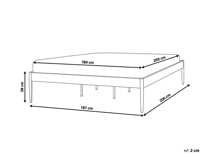 Bed Metal 180 x 200 cm (EU Super King) White Alaja