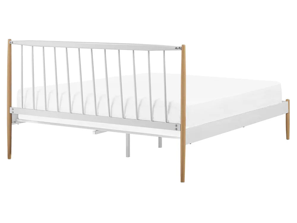 Bed Metal 160 x 200 cm (EU King Size) White Bret