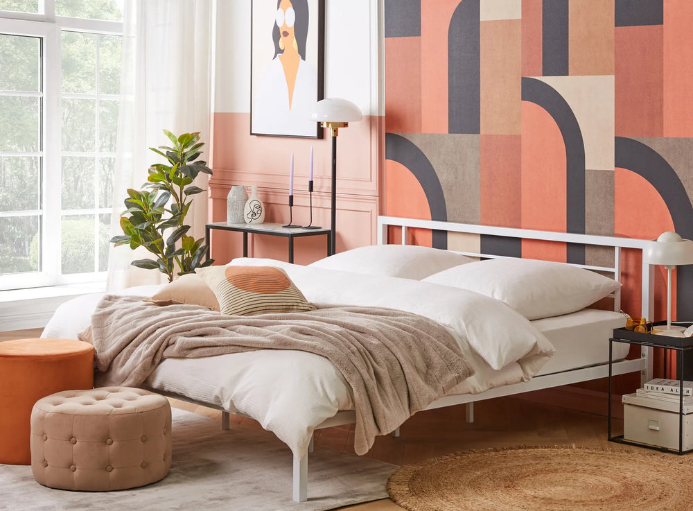 White metal EU super king bed