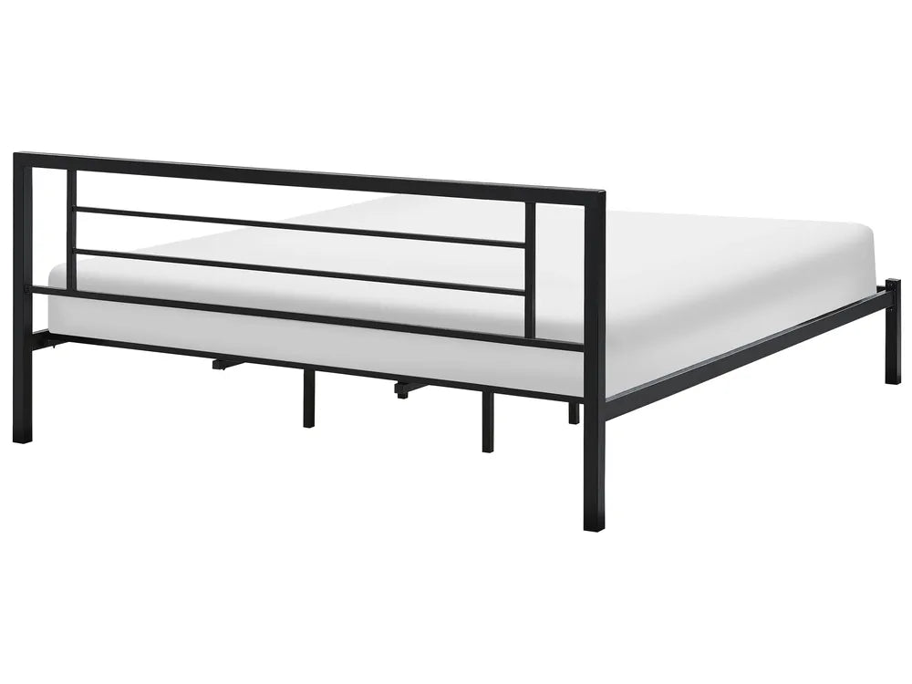 Bed Metal 180 x 200 cm (EU Super King) Black Ibaka