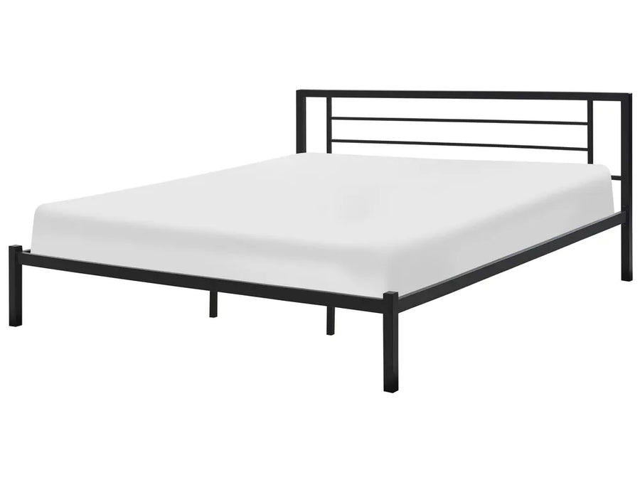 Black metal EU super king bed
