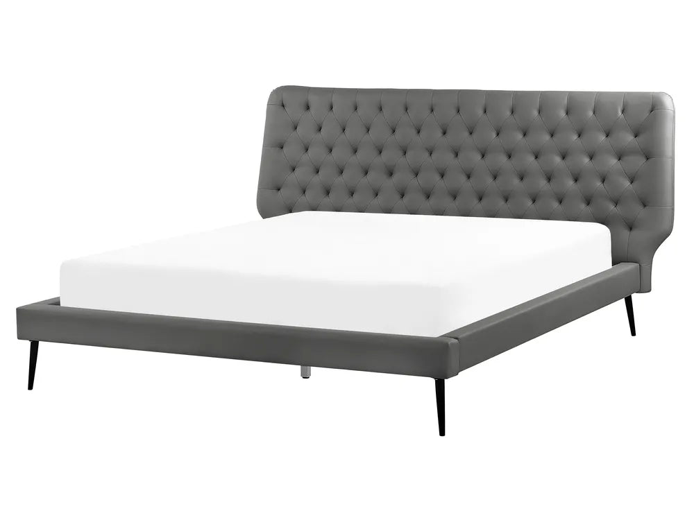 Modern grey upholstered bedroom set