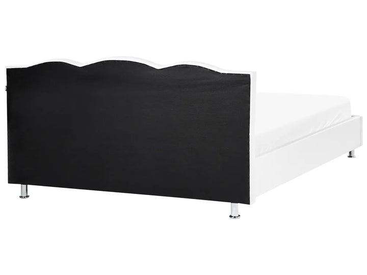 Bed Faux Leather 180 x 200 cm (EU Super King) White Minas