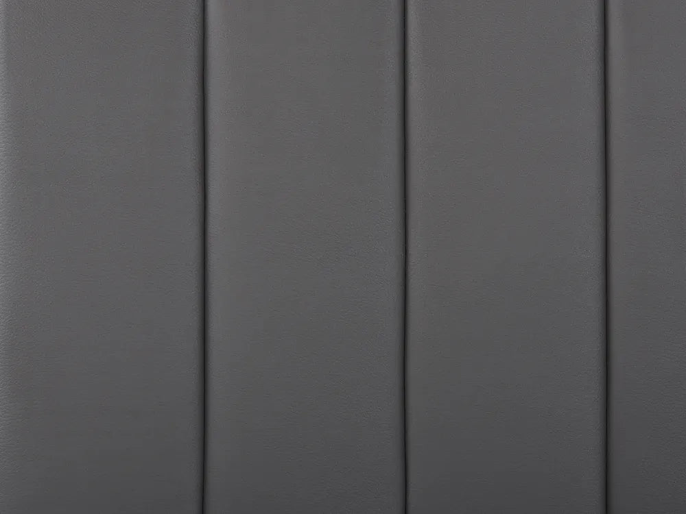Bed Faux Leather 160 x 200 cm (EU King Size) Grey Odalys