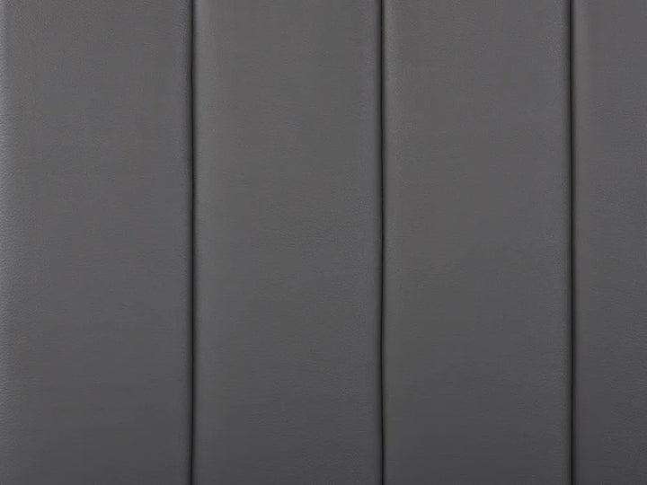Bed Faux Leather 160 x 200 cm (EU King Size) Grey Odalys