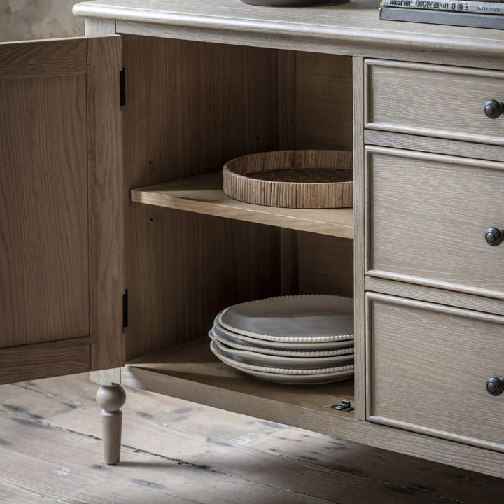 Gallery Direct Oak 2 Door 3 Drawer Sideboard