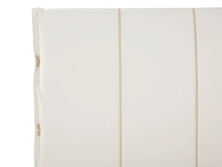 Bed Faux Leather 180 x 200 cm (EU Super King) Light Beige Leavitt