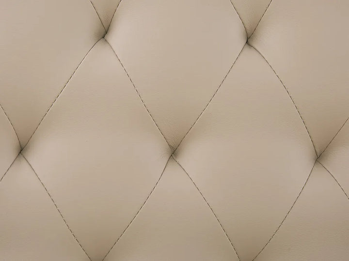 Bed Faux Leather 160 x 200 cm (EU King Size) Beige Aldiana