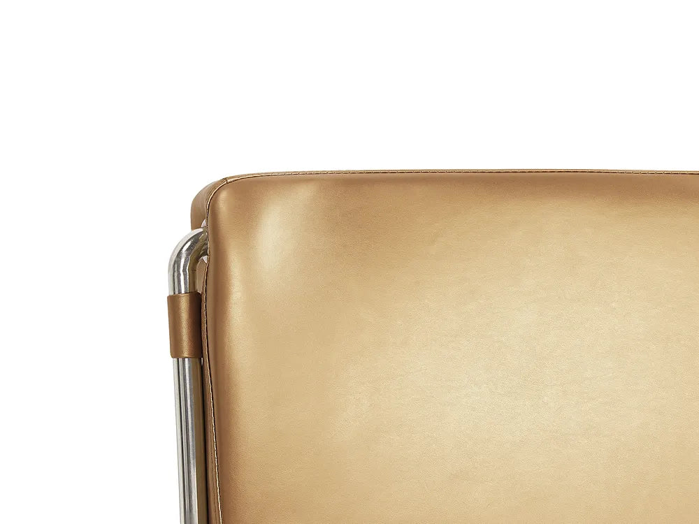 Bed with LED Leather 180 x 200 cm (EU Super King) LED Gold Arlex