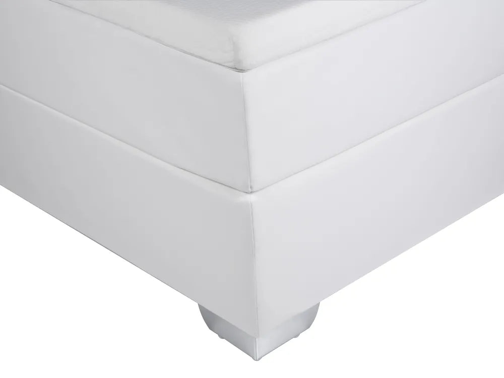 Divan Bed Faux Leather 160 x 200 cm (EU King Size) Black/ White Ardin