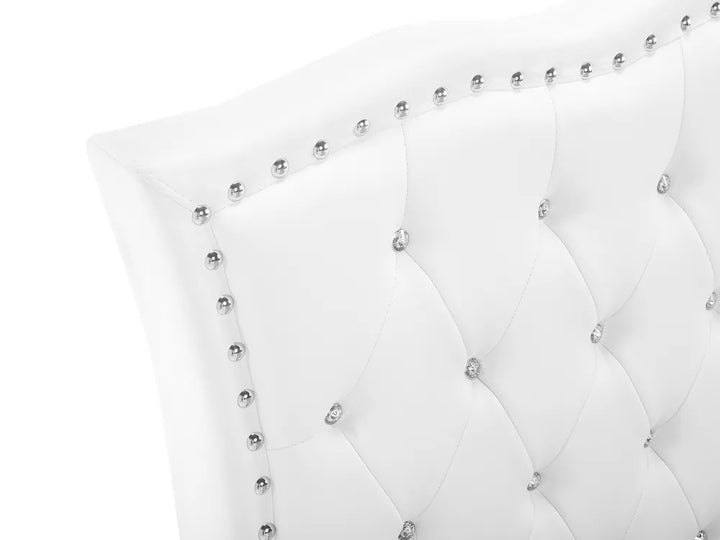 Ottoman Bed Faux Leather 90 x 200 cm (EU Single) White Minas