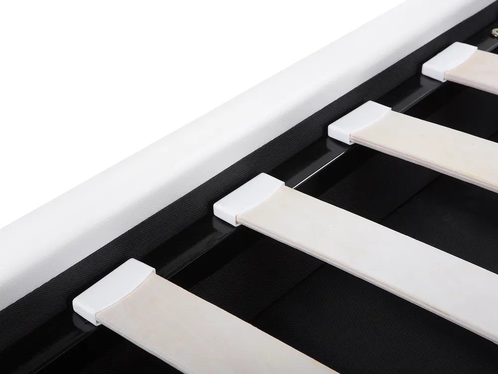 Ottoman Bed Faux Leather 90 x 200 cm (EU Single) White Minas