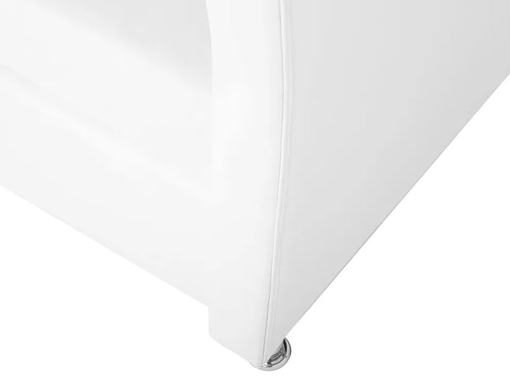 Ottoman Bed Faux Leather 90 x 200 cm (EU Single) White Minas