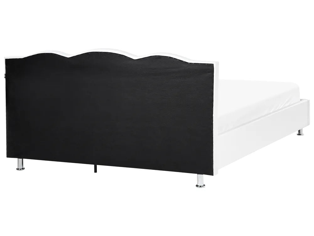 Ottoman Bed Faux Leather 180 x 200 cm (EU Super King) White Minas