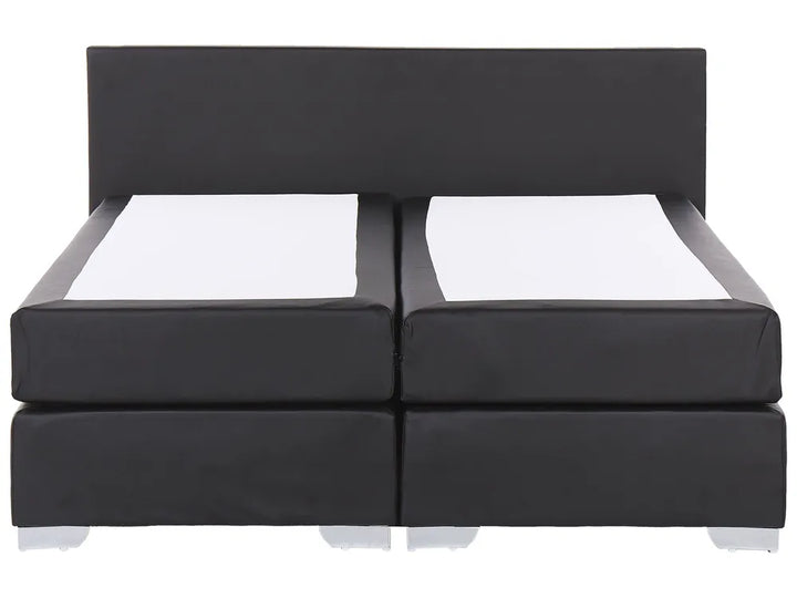 Modern black upholstered bed frame